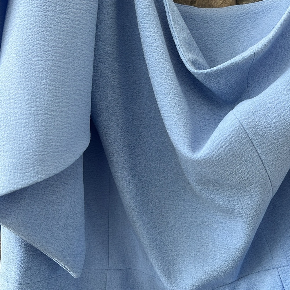 Elegant Blue One-Shoulder Dress - Picture 2 of 3